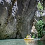 Explore stunning limestone cliffs while rafting in Kemer, Antalya.